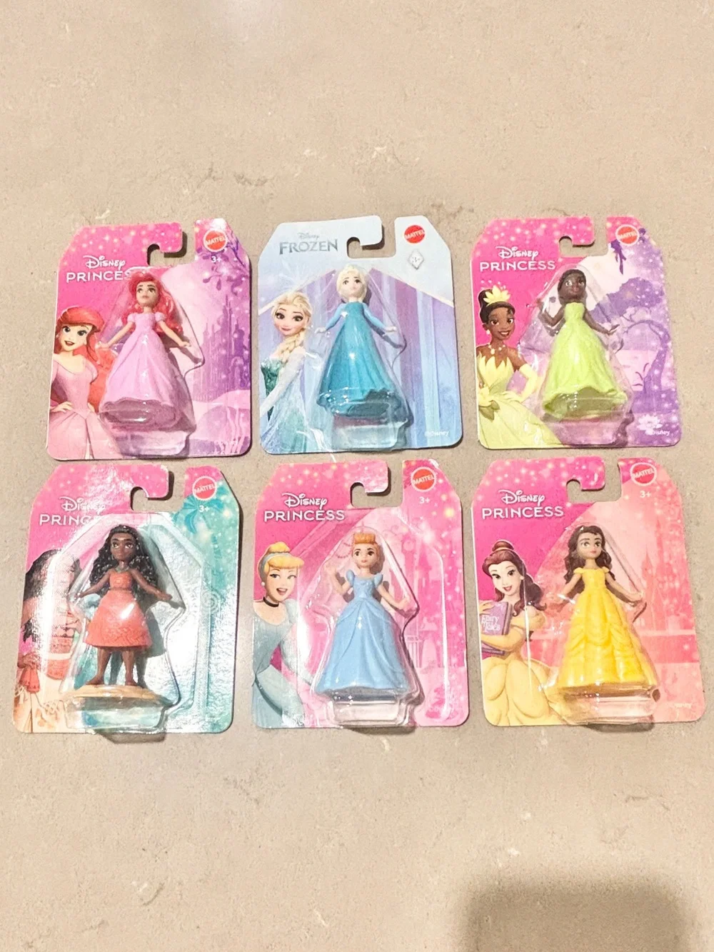 Disney Princess Mini Doll Pack – Pink, Blue, Green, Yellow Dresses